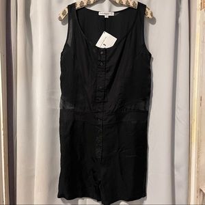 Urban Outfitters Stolen Girlfriends Club Black Short Mesh Romper
